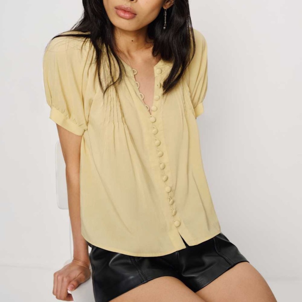 Reformation Calia Top Blonde